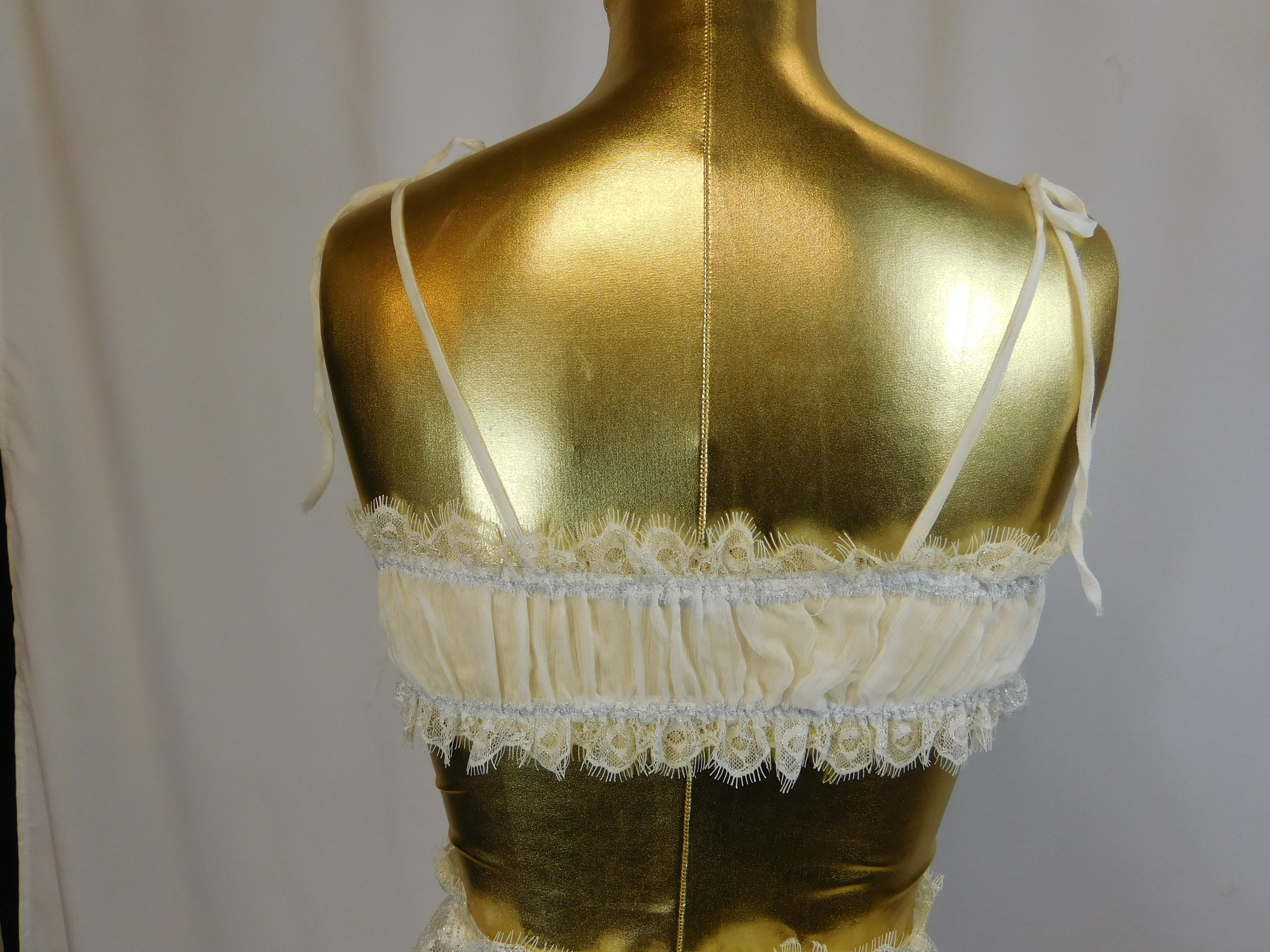 Ostrich Feather & Silk Chiffon Bralette